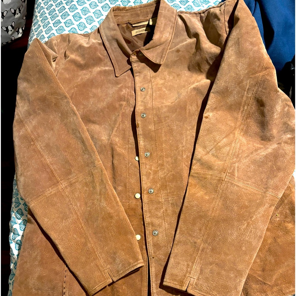 Ladies XL Ruff Hewn Sueded Leather Jacket